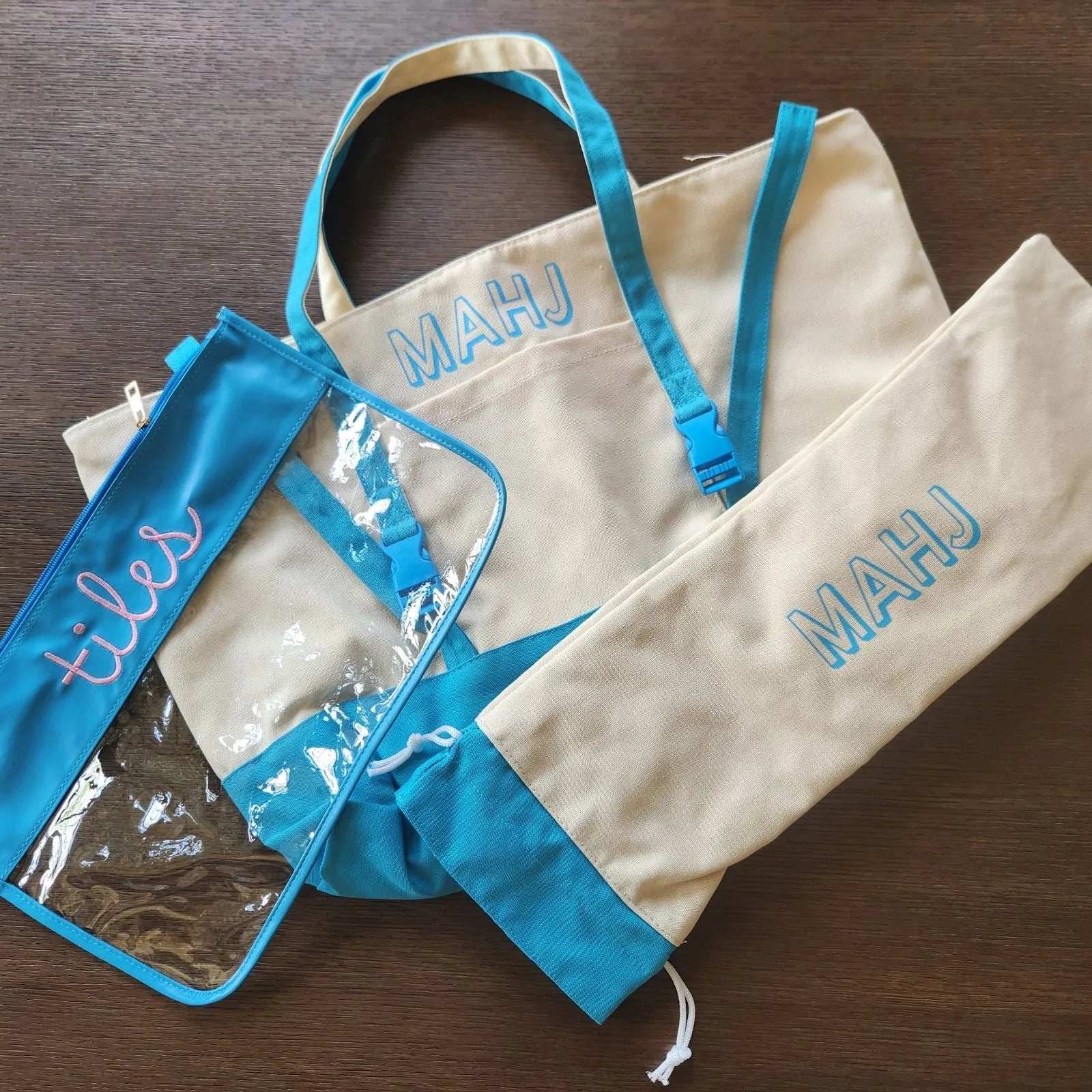 Mah Jongg 3-Piece Canvas Bag Sets