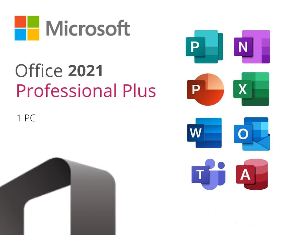Microsoft Office Professional Plus 2021  – 1 PC Lifetime License | Windows | Instant Digital Delivery