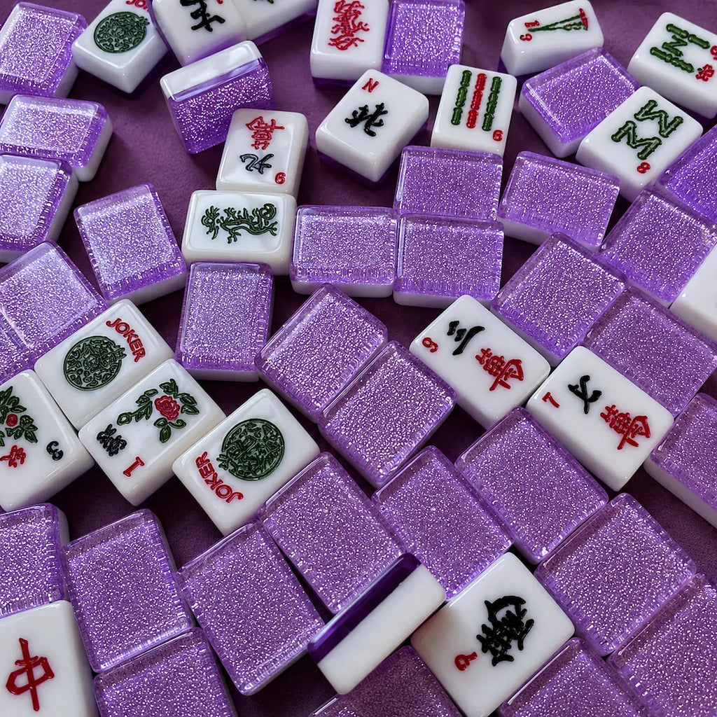 American Mah Jongg Tiles (30MM) - Purple Sparkle