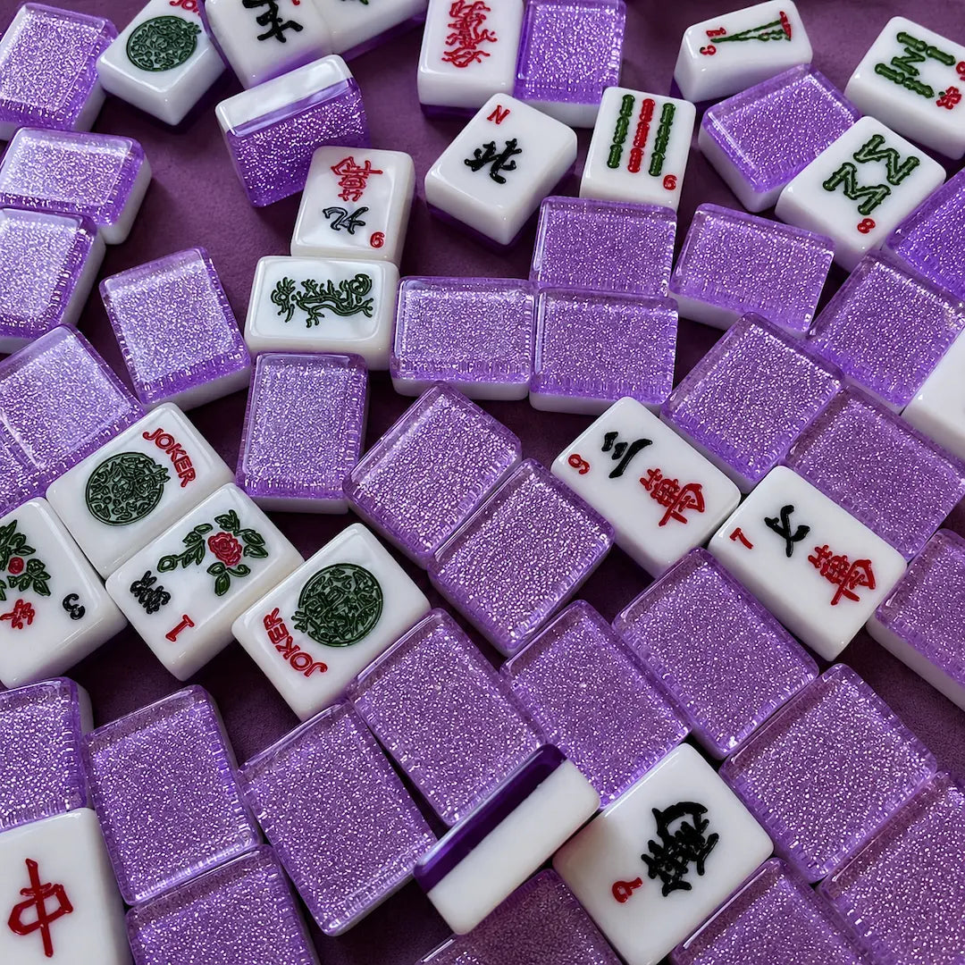 American Mah Jongg Tiles (30MM) - Purple Sparkle