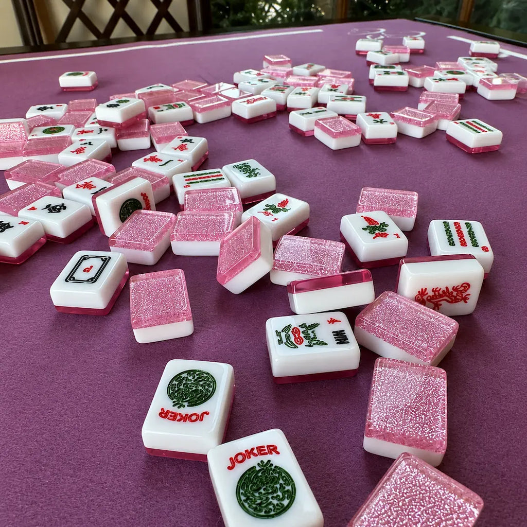 American Mah Jongg Tiles (30MM) - Pink Sparkle
