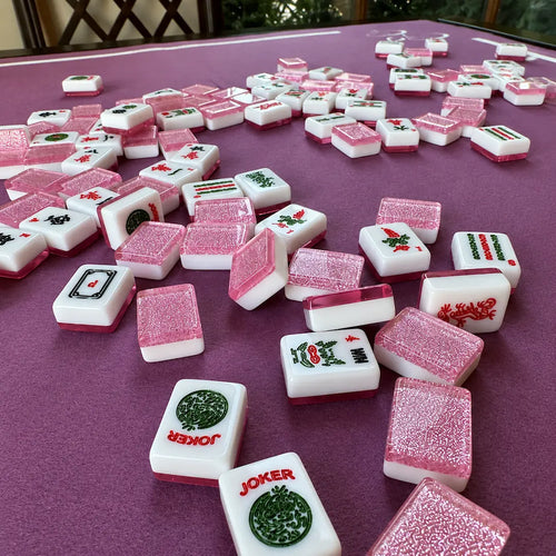 American Mah Jongg Tiles (30MM) - Pink Sparkle