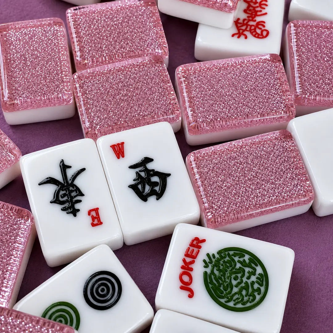 American Mah Jongg Tiles (30MM) - Pink Sparkle