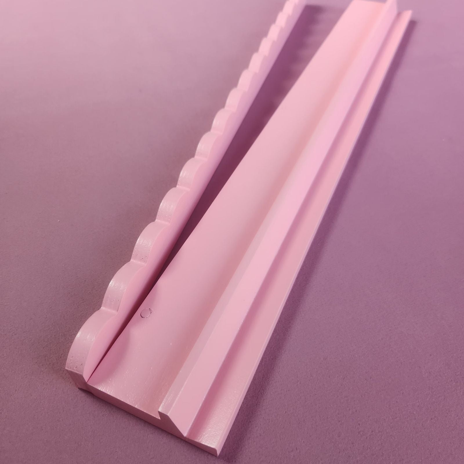Scalloped Wood Mah Jongg Racks with Pushers - Pink 20.5" (Set of 4)