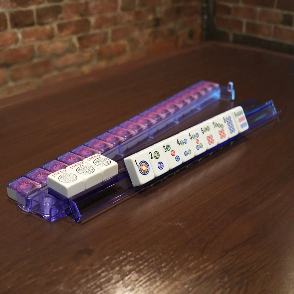 Translucent Acrylic Mah Jongg Racks with Pushers – 18.5" (Set of 4)
