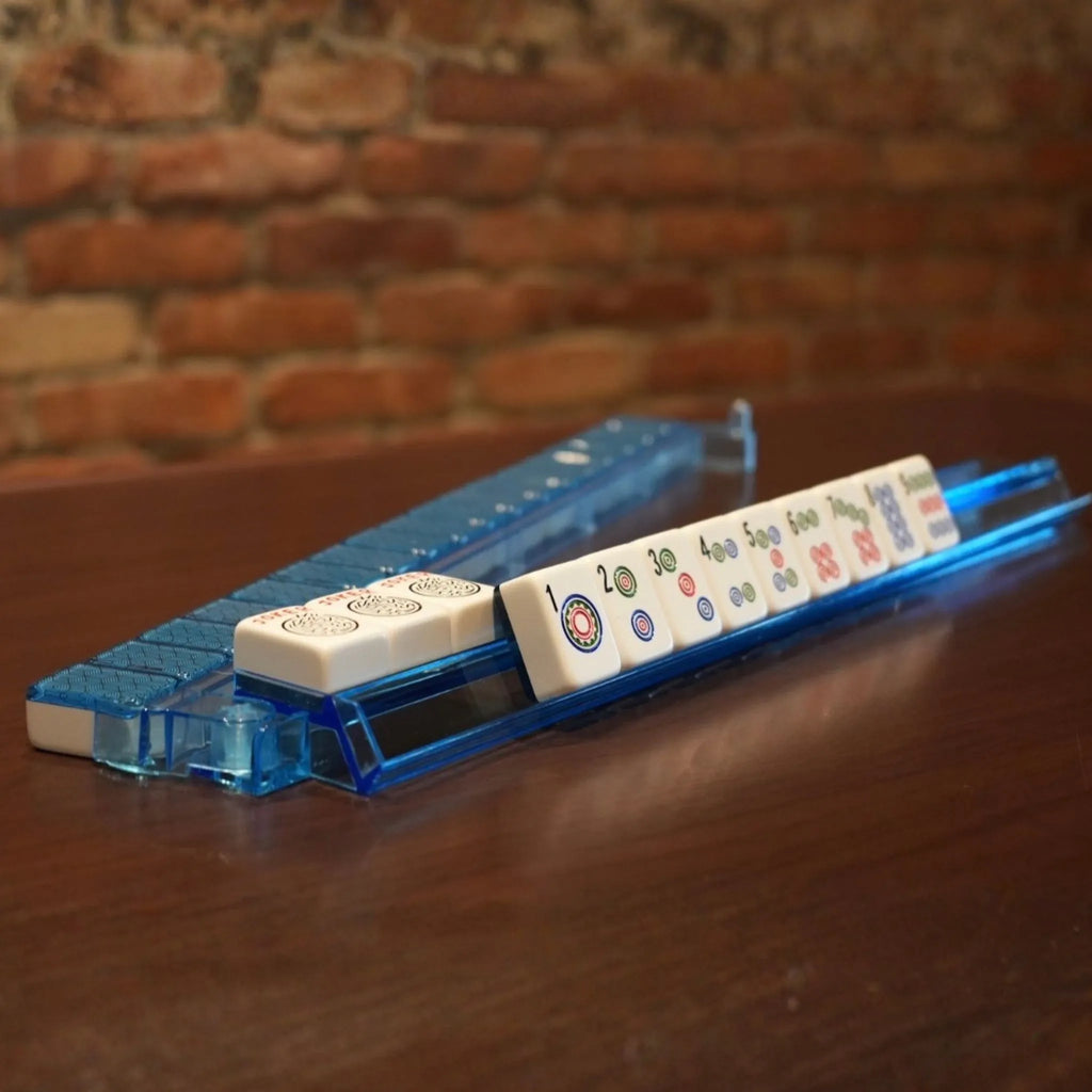 Translucent Acrylic Mah Jongg Racks with Pushers – 18.5" (Set of 4)