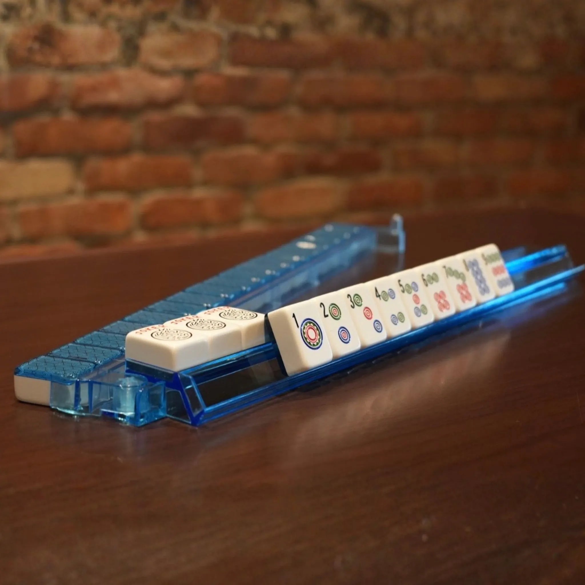 Translucent Acrylic Mah Jongg Racks with Pushers – 18.5" (Set of 4)