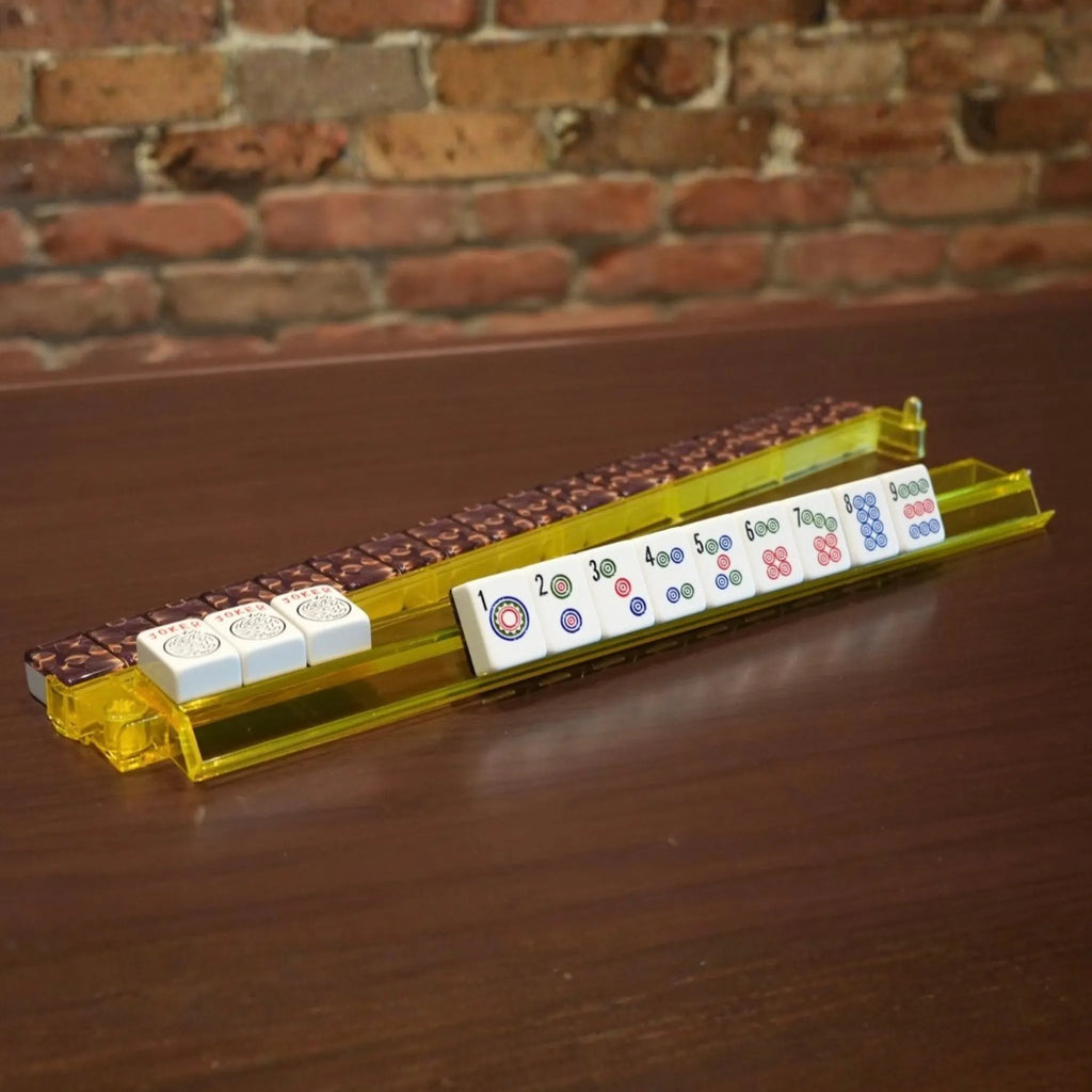 Translucent Acrylic Mah Jongg Racks with Pushers – 18.5" (Set of 4)
