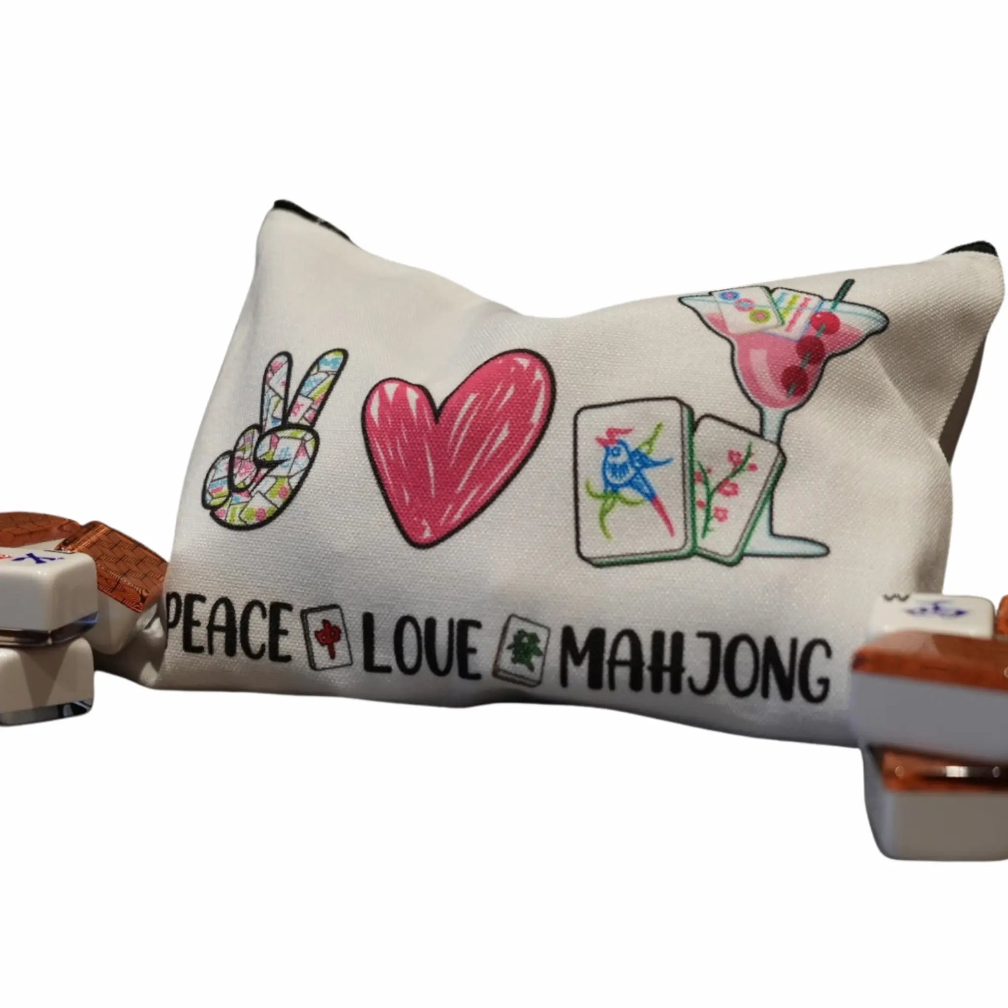 Mah Jongg Cosmetic Bag – Portable Organizer for Players