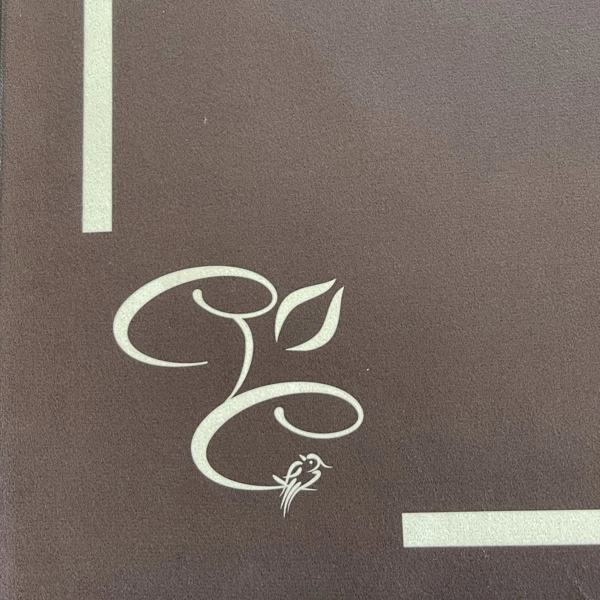 Mah jongg mat featuring Charleston Club logo on non slip gaming surface 