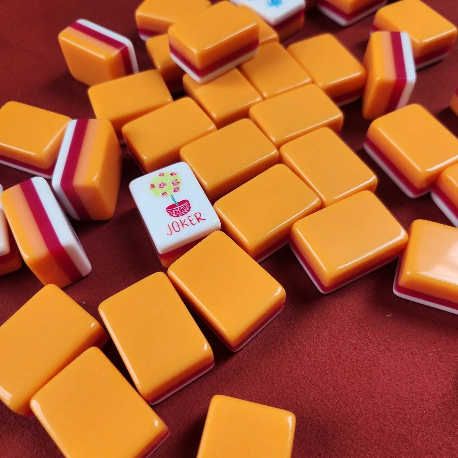 American Mah Jongg Tiles - Orange Marmalade 30MM