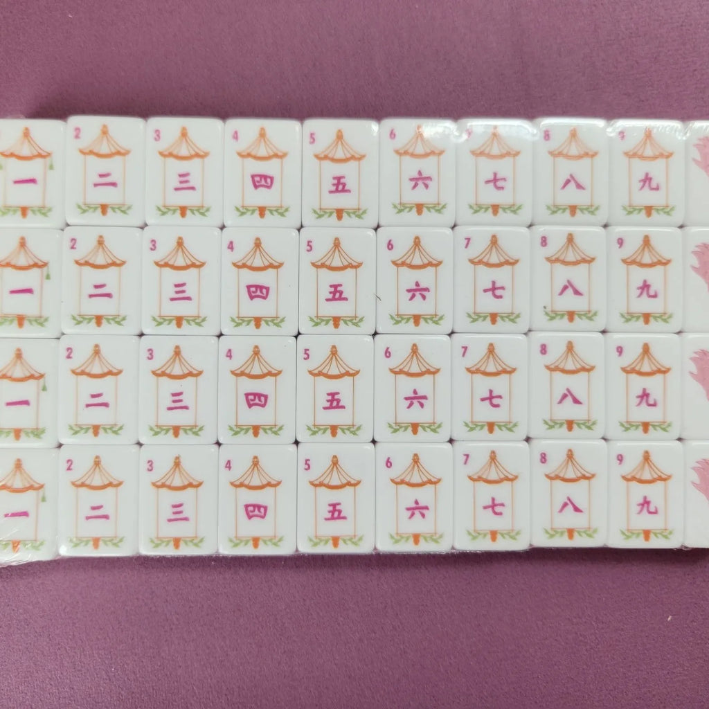 American Mah Jongg Tiles - Peach Tea 30MM