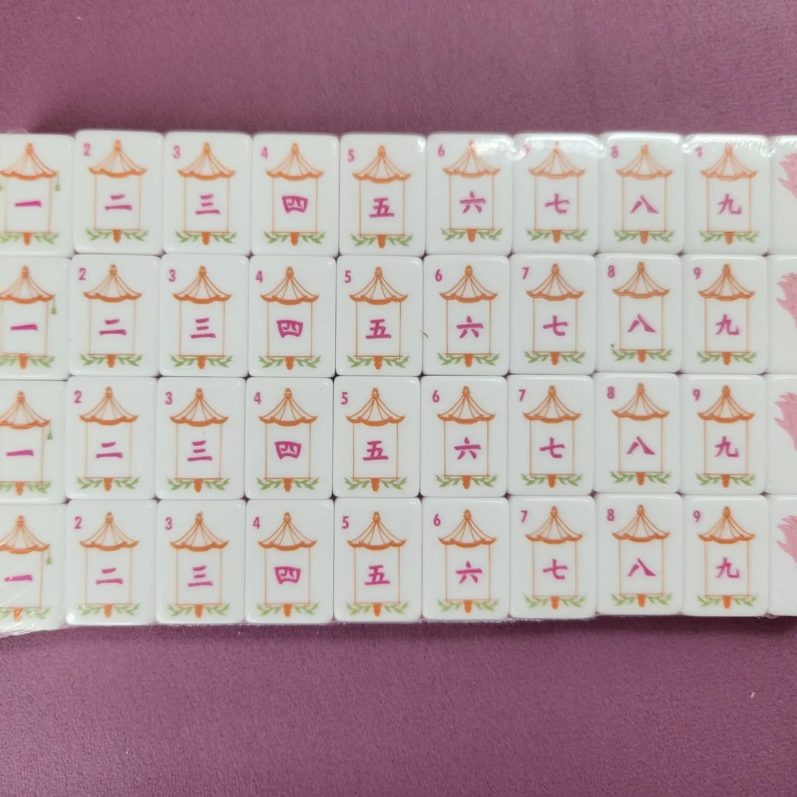 American Mah Jongg Tiles - Peach Tea 30MM