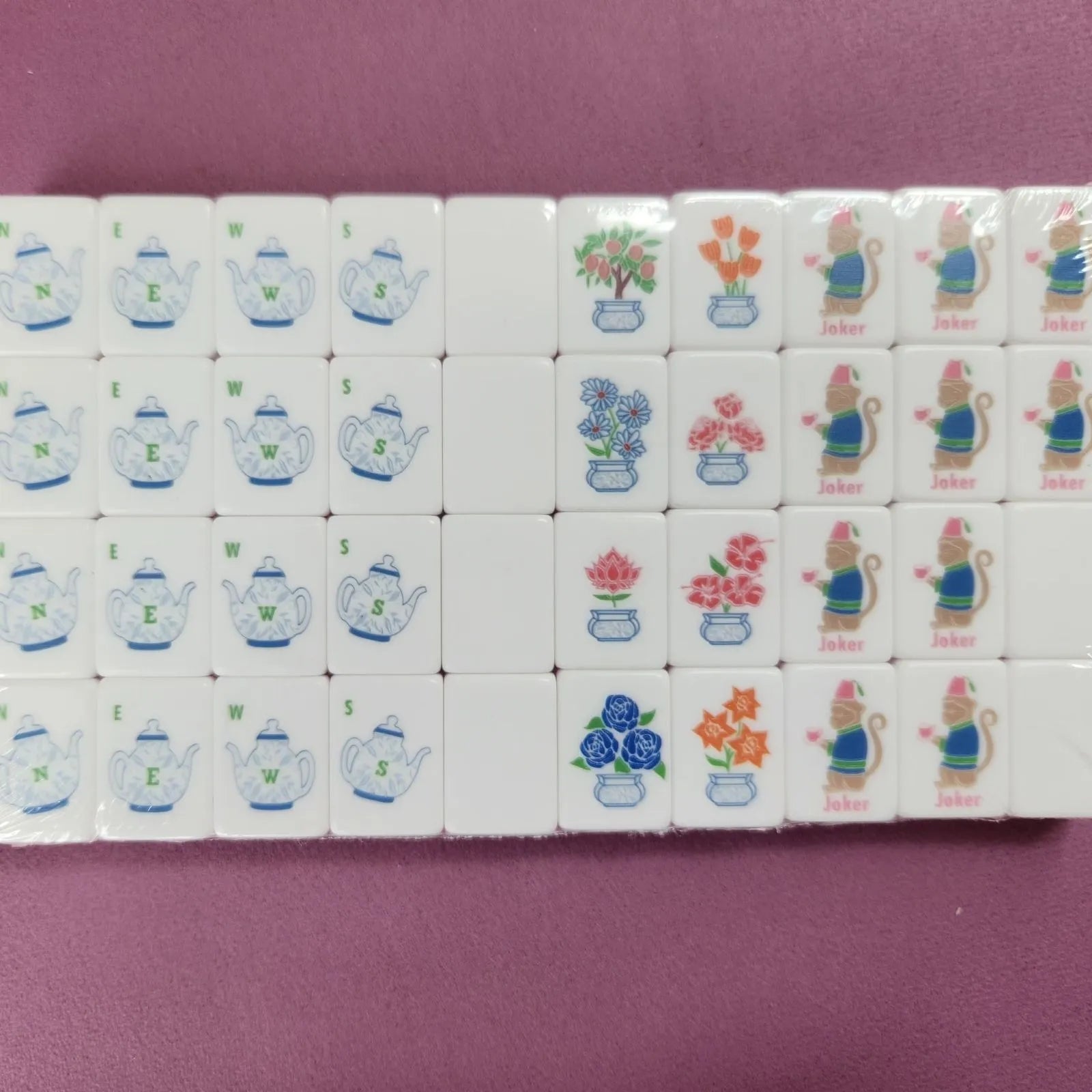 American Mah Jongg Tiles - Peach Tea 30MM