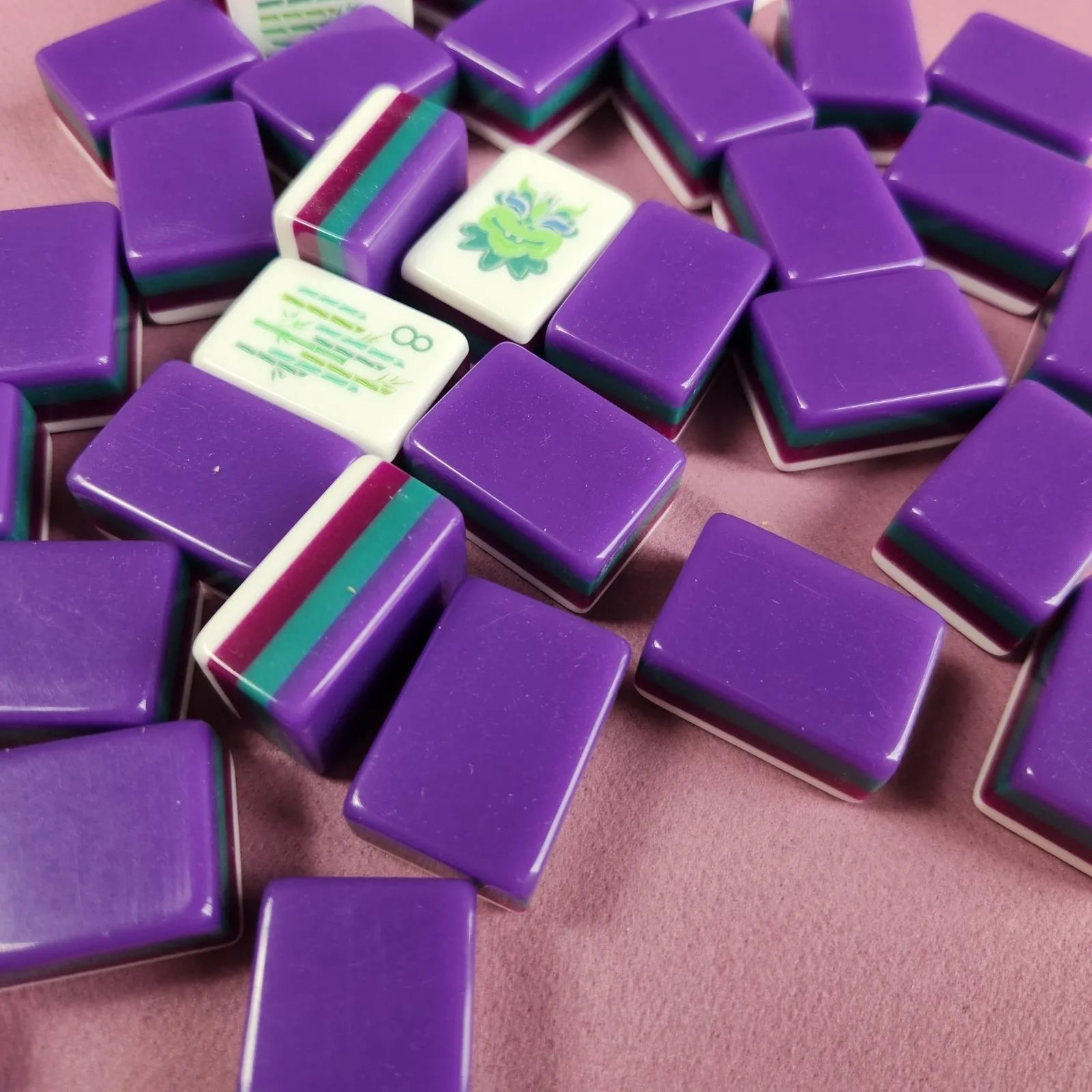 American Mah Jongg Tiles - Plum Purple 30MM