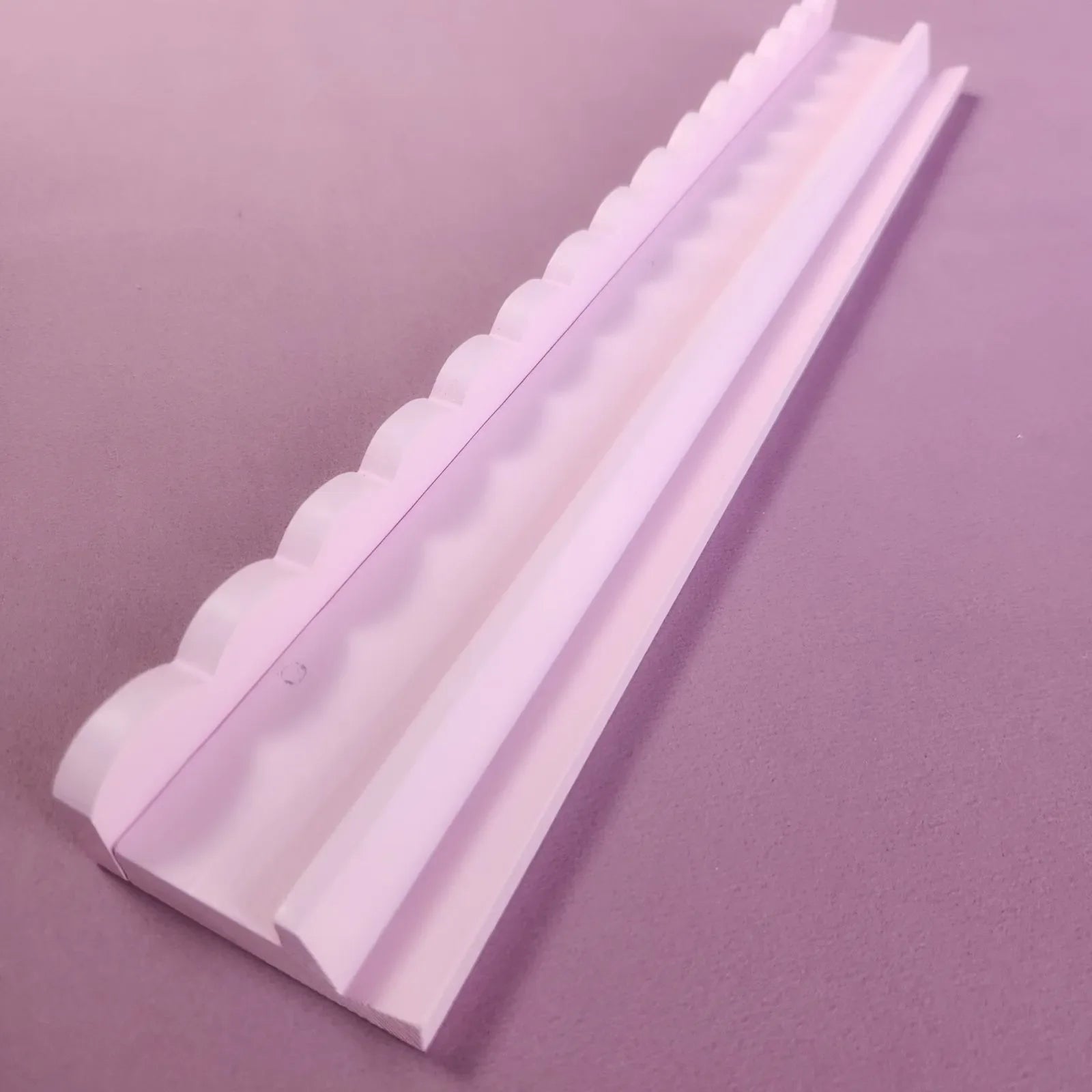 Scalloped Wood Mah Jongg Racks with Pushers - Pastel Pink 17.5" (Set of 4)