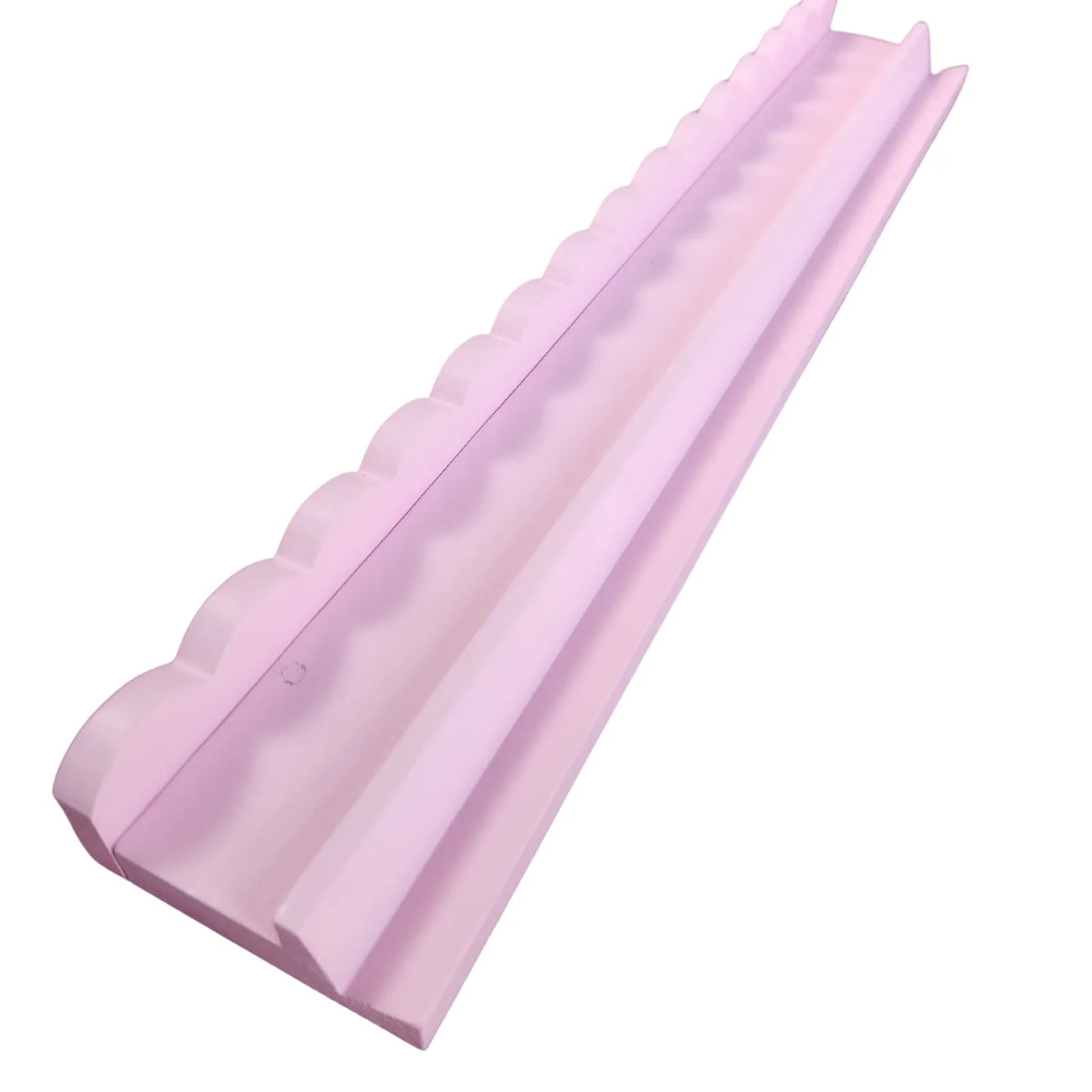 Scalloped Wood Mah Jongg Racks with Pushers - Pastel Pink 17.5" (Set of 4)