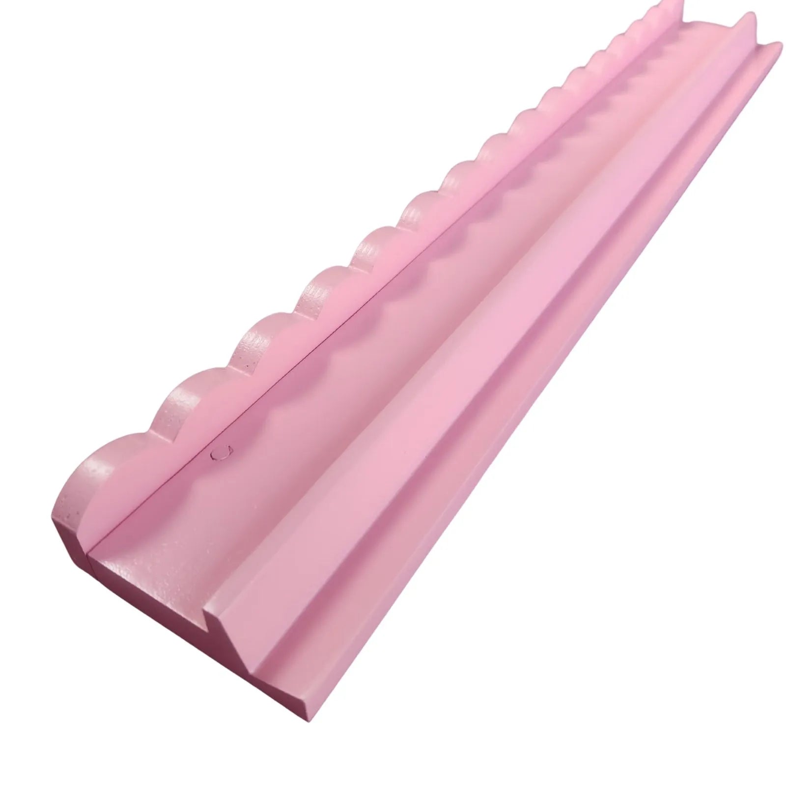 Scalloped Wood Mah Jongg Racks with Pushers - Pink 20.5" (Set of 4)