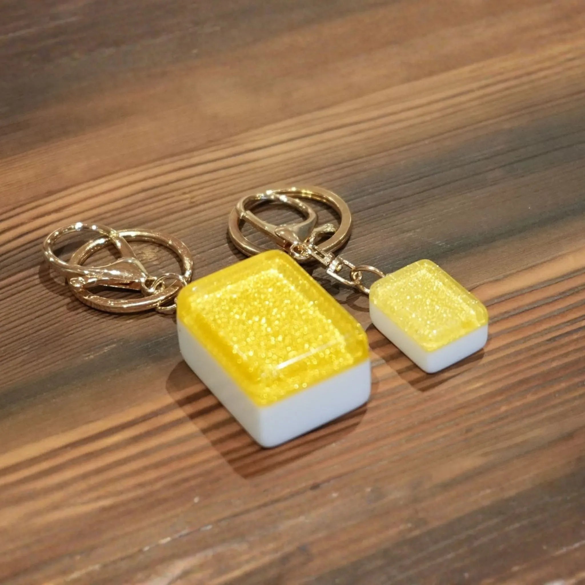 Sparkle Mah Jongg Tile Keychains – Glitter Resin Charm